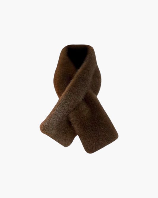 Tørklæde i imiteret pels