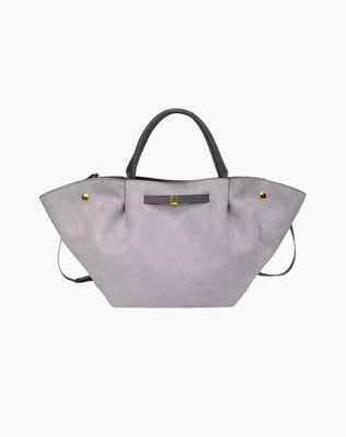 Mira Taske - Vegansk ruskind - Lysegrå - Skuldertasker - Khaia