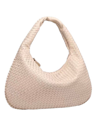 Jessica Flettet Taske - 47 cm - Beige - Skuldertasker