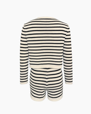 Nina Stribet Strikket Sæt - Khaia