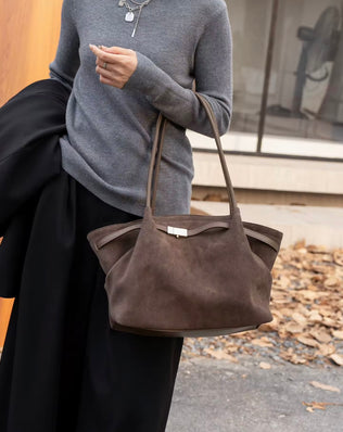 Stella Taske - Ruskind & Læder - Håndtasker - Khaia