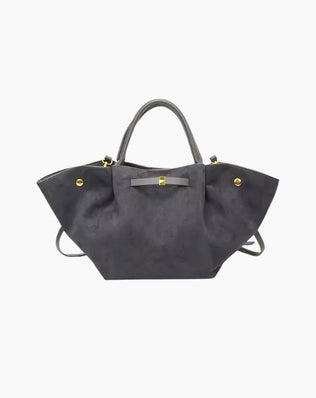 Mira Taske - Vegansk ruskind - Mørkegrå - Skuldertasker - Khaia