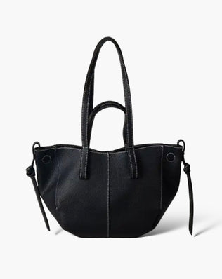 Polly Taske - hvide syninger - Sort / Lille - Skuldertasker - Khaia