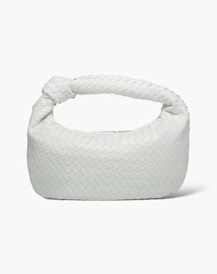 Fiona Flettet Taske - 40 cm - Hvid / Guld - Skuldertasker