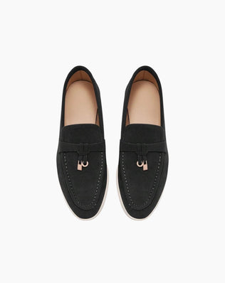 Loafers i vegansk ruskind med tassels - Sort / 36 - Khaia