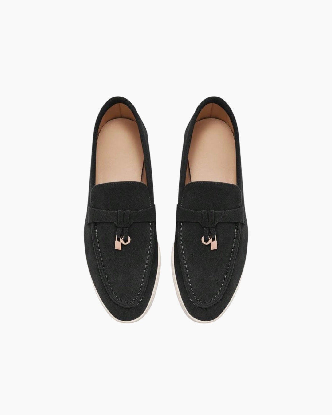 Loafers i vegansk ruskind med tassels - Sort / 36 - Khaia