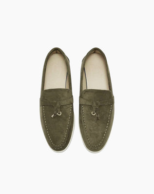 Loafers i vegansk ruskind med tassels - Oliven / 36 - Khaia