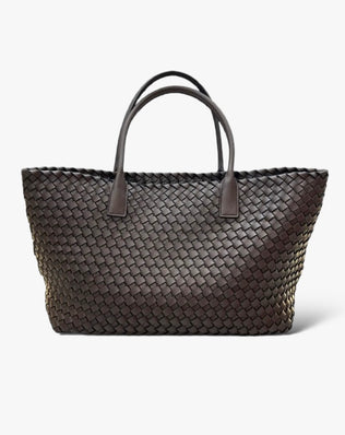 Holly Taske - Ægte læder - Mørkebrun / 45x22 cm - Shoppere - Khaia