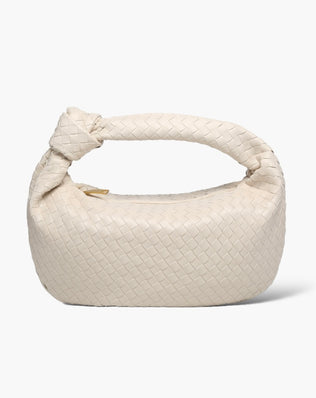 Fiona Flettet Taske - 40 cm - Beige / Guld - Skuldertasker