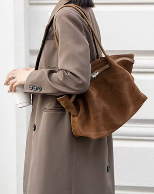 Stella Taske - Ruskind & Læder - Håndtasker - Khaia