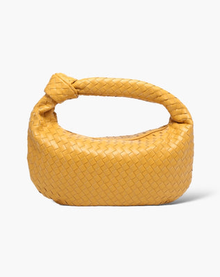 Fiona Flettet Taske - 40 cm - Gul / Guld - Skuldertasker