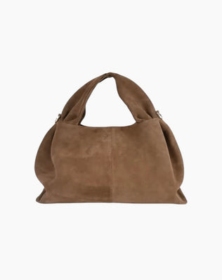 Patricia taske - ægte ruskind (stor) - Gråbrun - Små tasker - Khaia