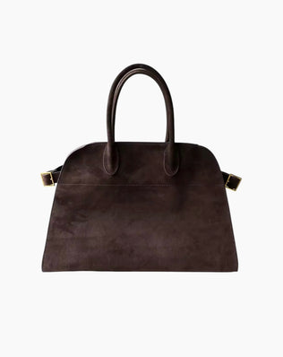 Lulu taske - 39 cm (ægte ruskind) - Chokolade - Håndtasker - Khaia