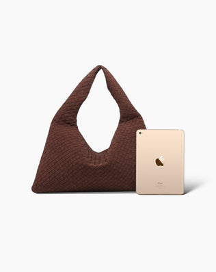 Jessica Flettet Taske - 54 cm (vegansk ruskind) - Shoppere - Khaia