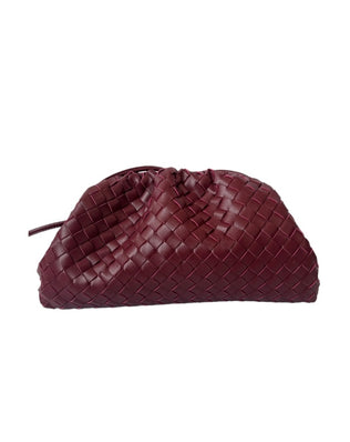 Jessica Flettet Clutch - 37 cm - Mørkerød - Clutches