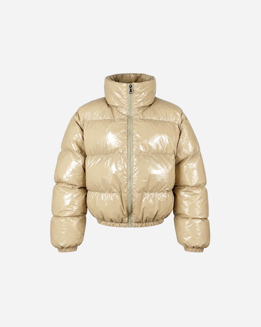Cropped Shiny Puffer jakke