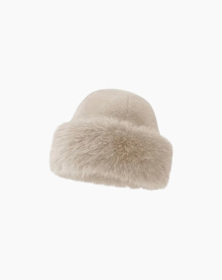 Hat i imiteret pels - Lys beige - Khaia