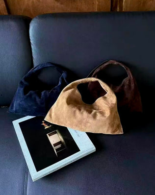 Alvilde Taske - Ægte Ruskind - Håndtasker - Khaia