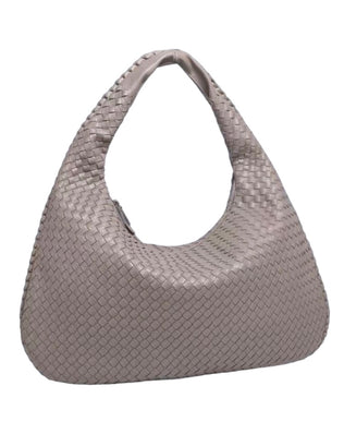 Jessica Flettet Taske - 47 cm - Lysegrå - Skuldertasker