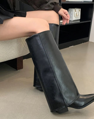 Emily Foldover Støvler - Vegansk læder - Khaia