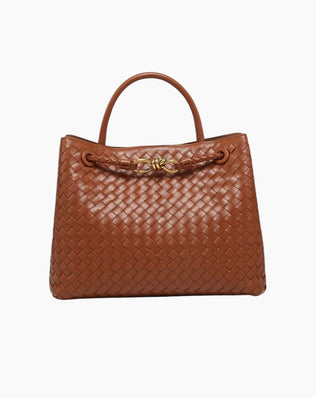 Liva Flettet Taske - 35 cm - Brun - Håndtasker - Khaia