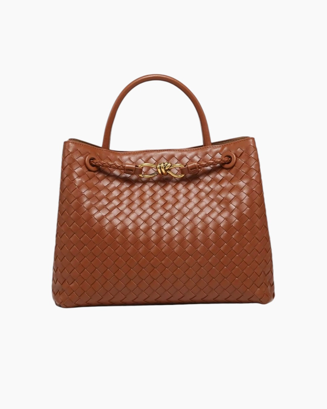 Liva Flettet Taske - 35 cm - Brun - Håndtasker - Khaia