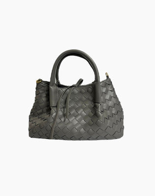 Flora Flettet Taske - Lille - Grå - Små tasker - Khaia