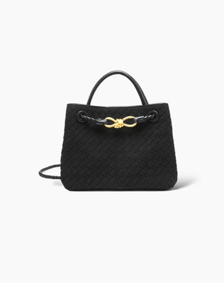 Liva Flettet Taske - Vegansk Ruskind - Sort - Små tasker - Khaia