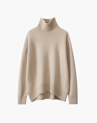 Cashmere rullekrave sweater