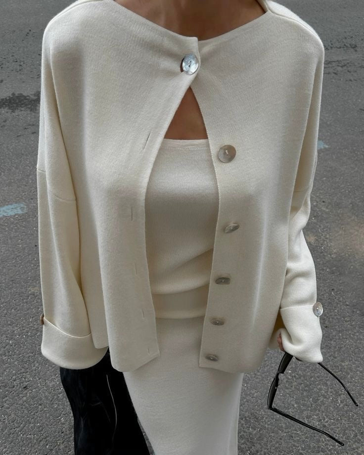 Cardigan med brede ærmer