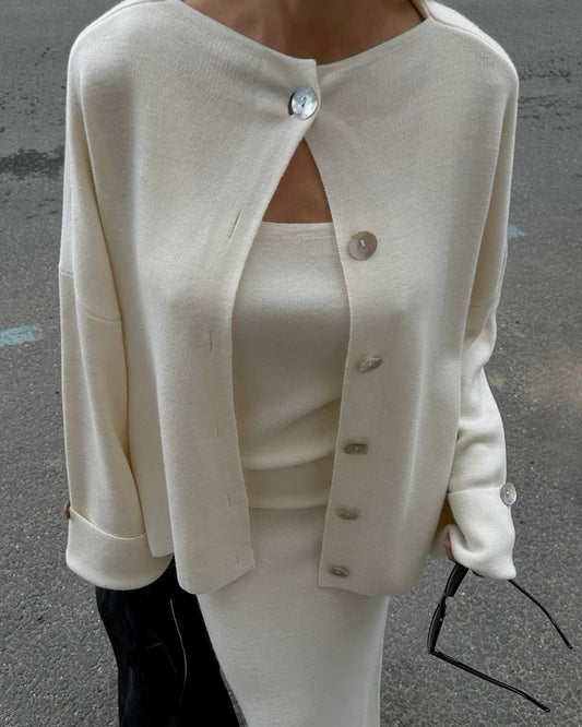 Cardigan med brede ærmer