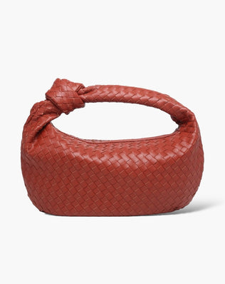 Fiona Flettet Taske - 40 cm - Rød / Guld - Skuldertasker