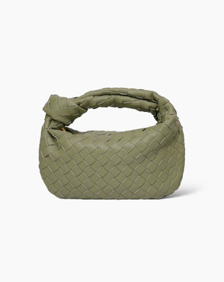 Fiona Flettet Taske - 28 cm - Oliven - Små tasker