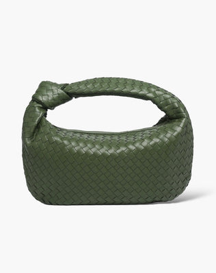 Fiona Flettet Taske - 40 cm - Oliven / Guld - Skuldertasker