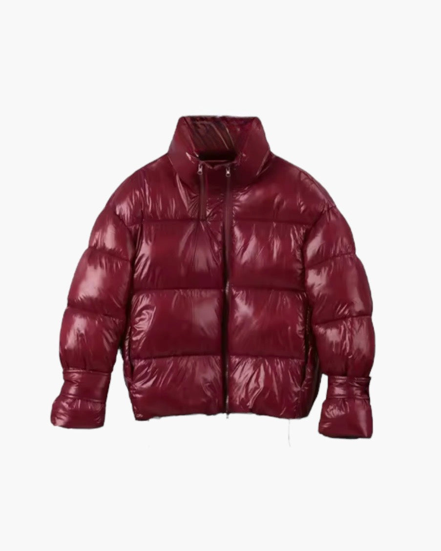 Shiny puffer jakke