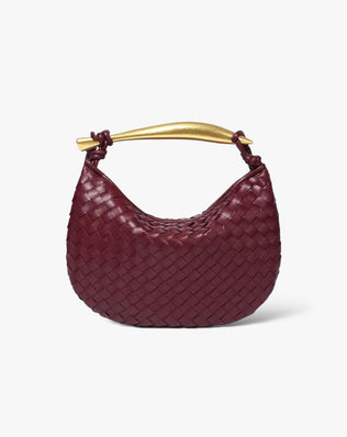 Ellie Flettet Taske - 27 cm - Mørkerød - Små tasker - Khaia