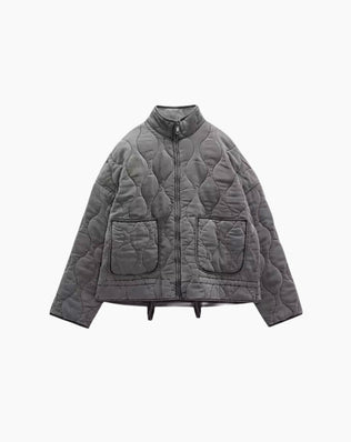 Quiltet jakke - Grå / S - Jakker - Khaia