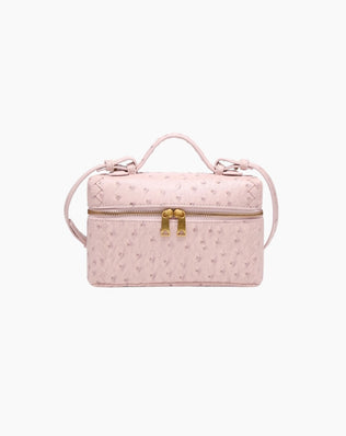 Crossbody taske i imiteret strudseskind