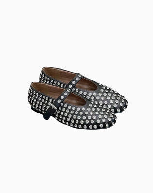 Amalie Rhinestone Ballerinaer - Sort / 36 - Khaia