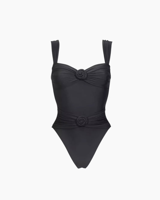 Badedragt med roset-detaljer