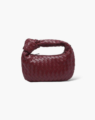 Fiona Flettet Taske - 26 cm - Mørkerød - Små tasker