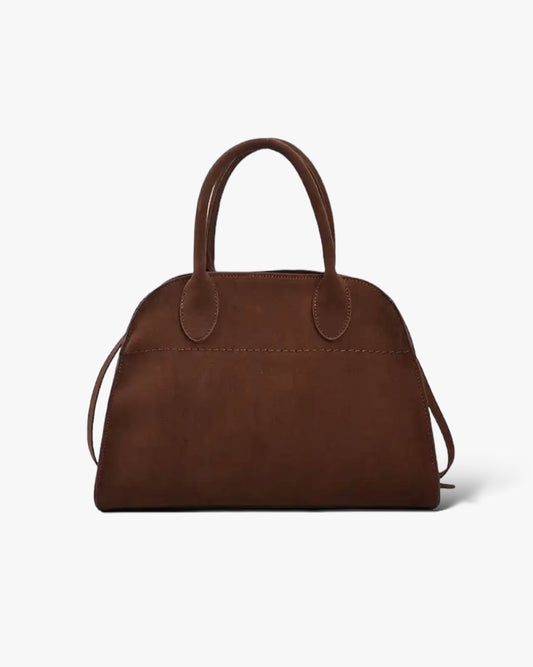 Lulu Taske - 33 cm (vegansk ruskind) - Brun - Håndtasker - Khaia