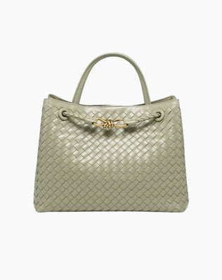 Liva Flettet Taske - 35 cm - Lys oliven - Håndtasker - Khaia