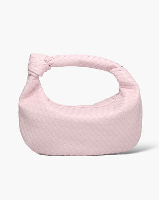 Fiona Flettet Taske - 40 cm - Lyserød / Guld - Skuldertasker