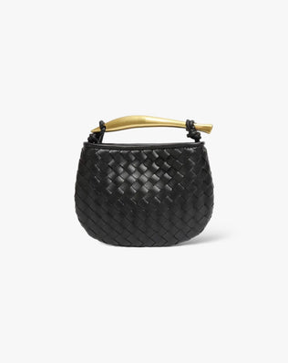 Ellie Flettet Taske - 25 cm - Sort - Små tasker - Khaia