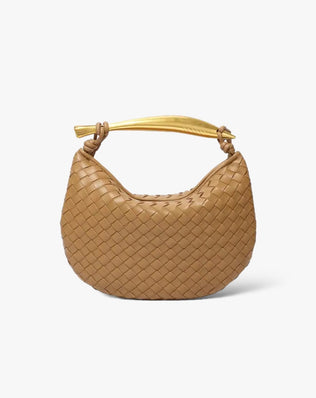 Ellie Flettet Taske - 27 cm - Lysebrun - Små tasker - Khaia