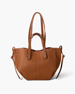 Polly Taske - hvide syninger - Brun / Lille - Skuldertasker - Khaia