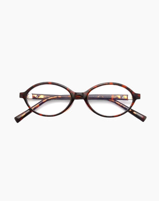 Brune Ovale Briller Med Blålysfilter - Brun - Khaia