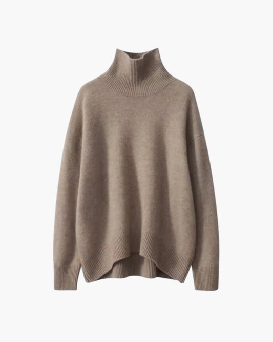Cashmere rullekrave sweater
