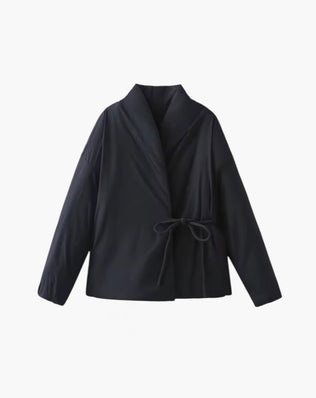 Kimono wrap jakke med bindebånd